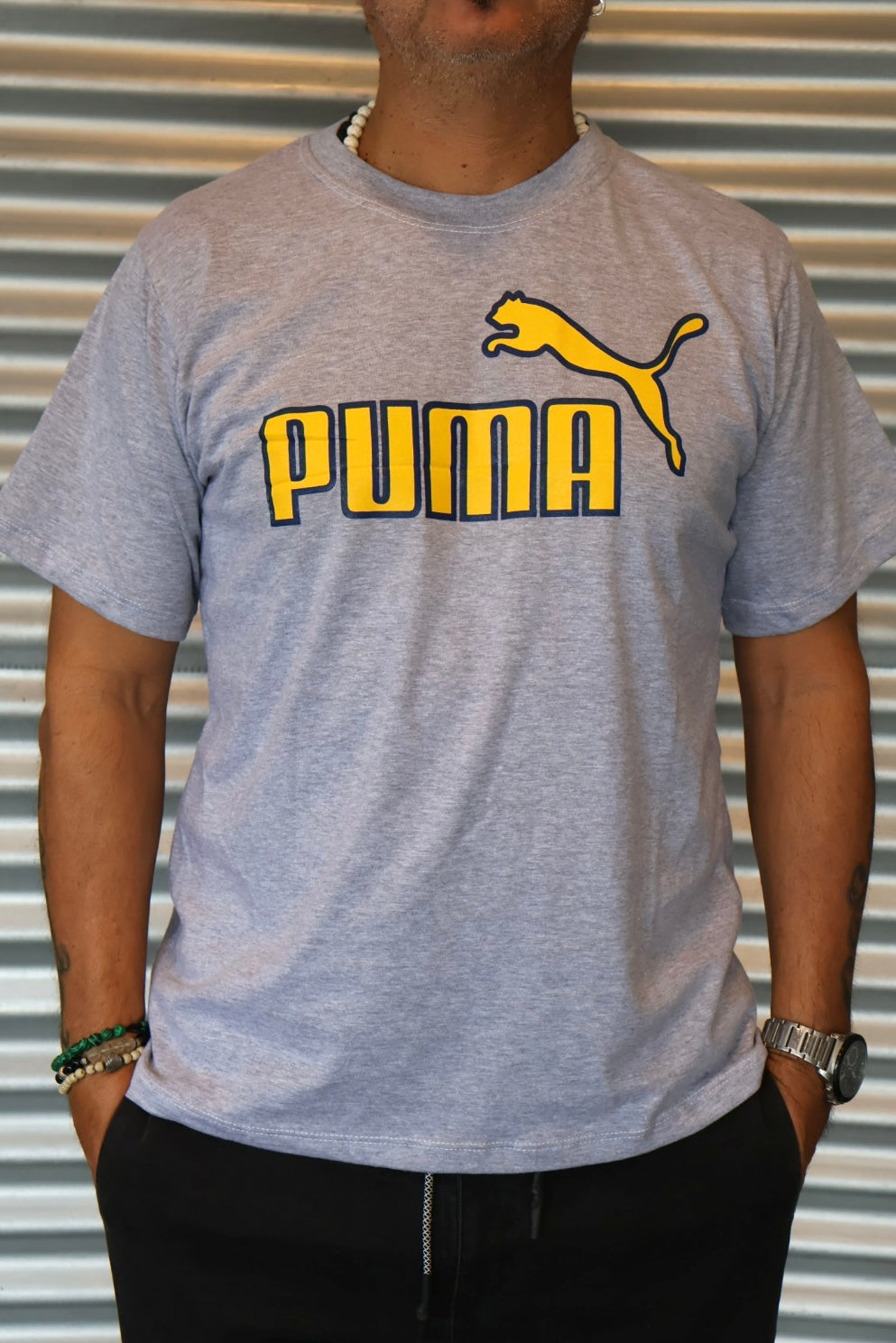 Remera MC Puma Azul y Amarillo