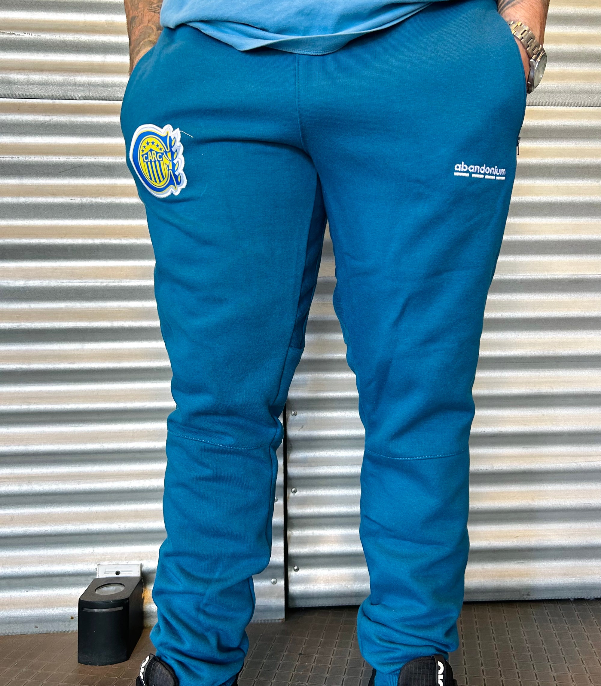 Pantalón Largo Frisa Azul Petróleo