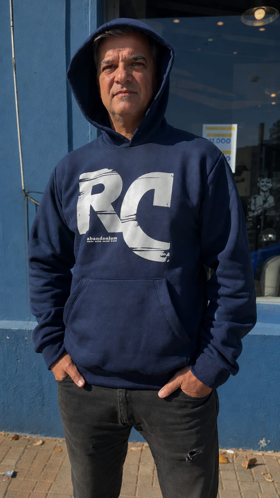 Buzo Frisa Canguro RC Azul