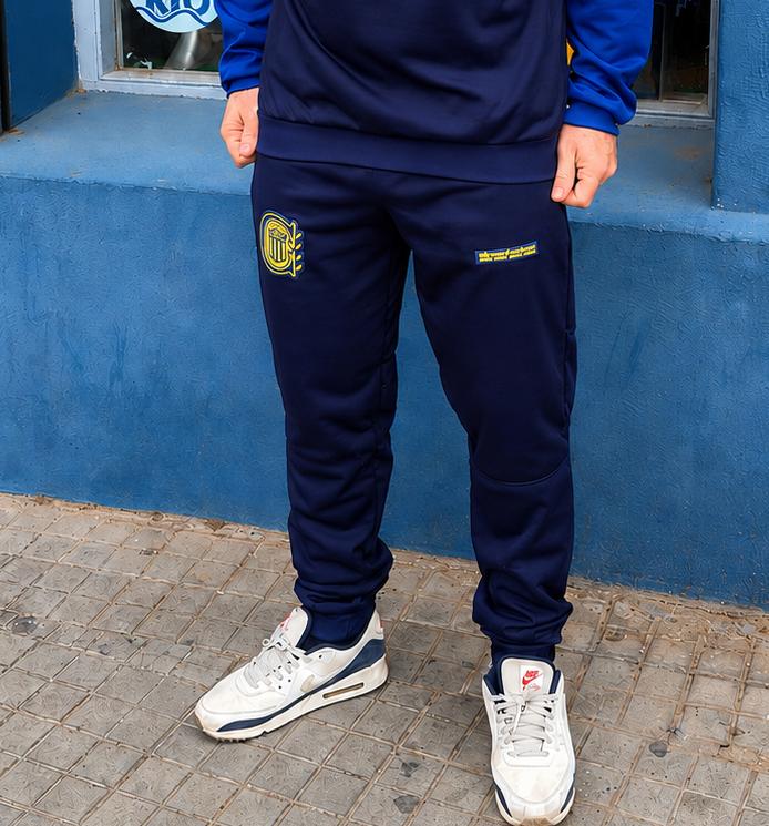 Pantalon Acetato Frisado Azul
