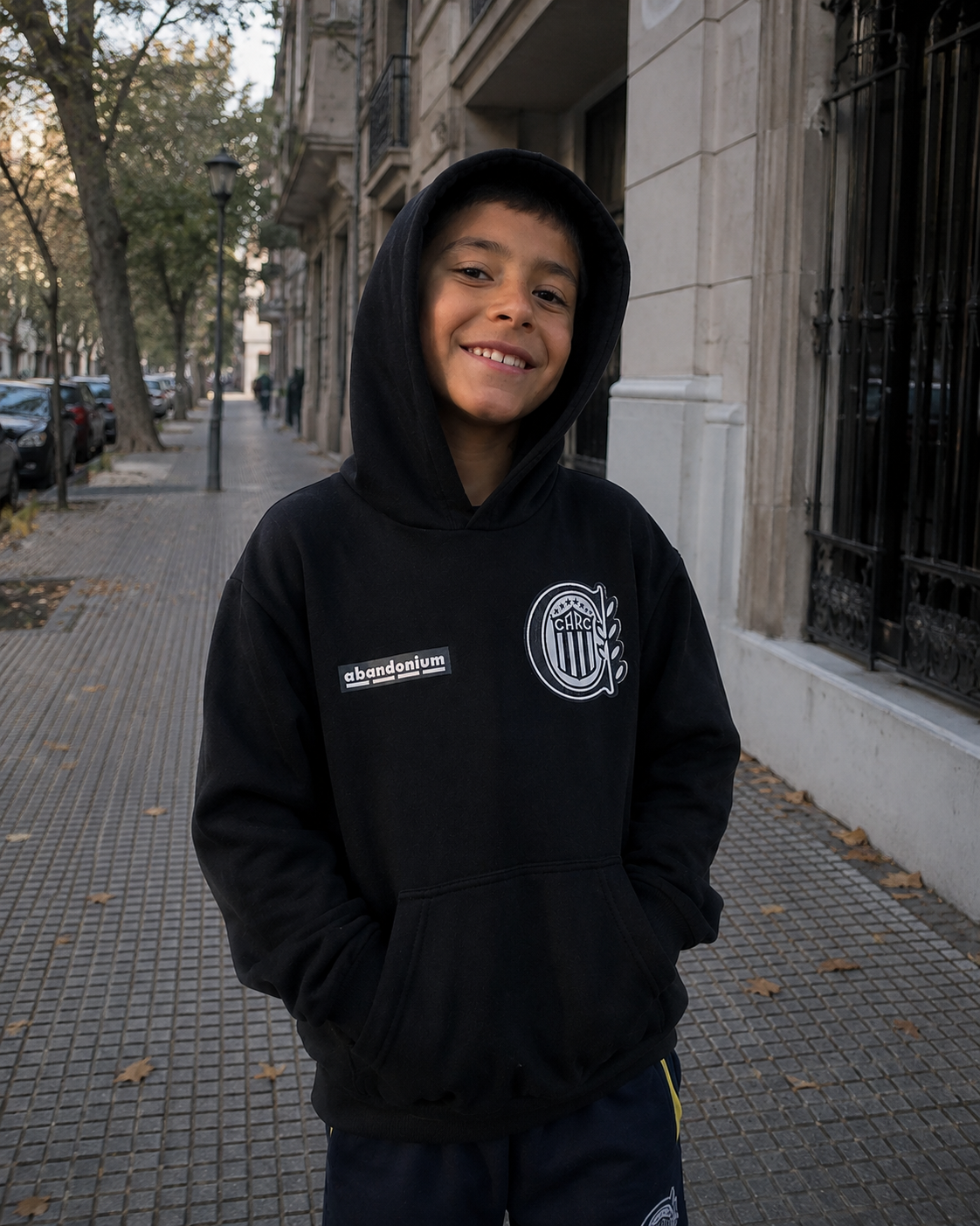 Buzo Canguro Negro Niño/ Niña
