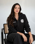 Campera Negra Frisa Premium