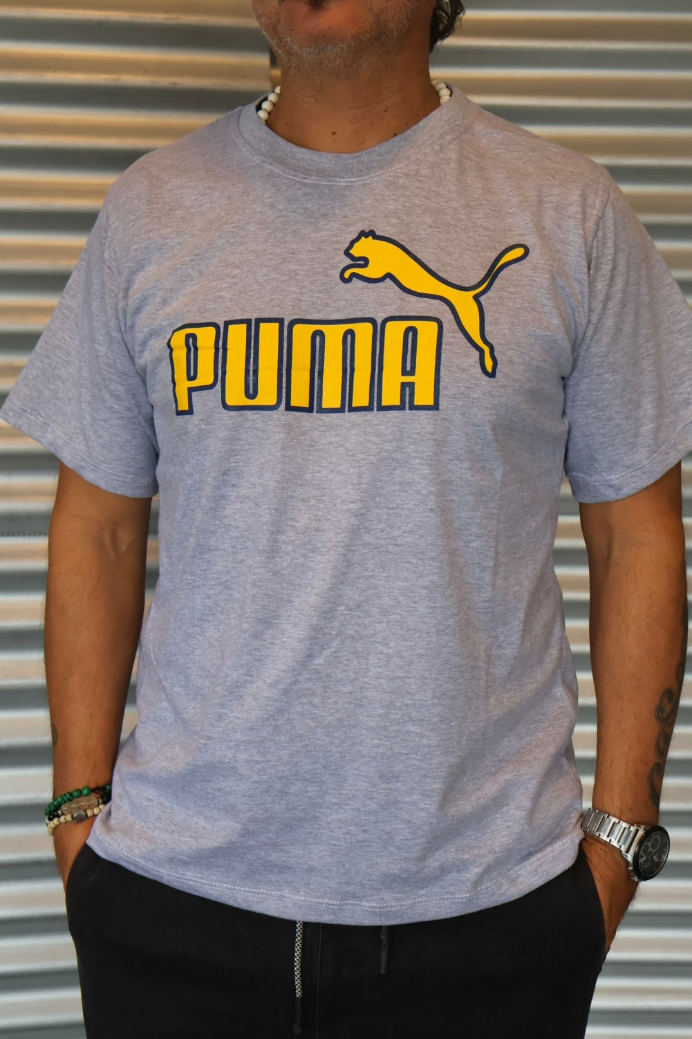 Remera MC Puma Azul y Amarillo