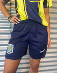 Short de Acetato Vivos Azul Marino